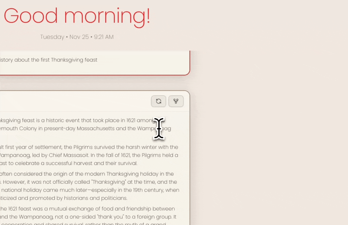 creating a new chat branch